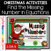 Missing Numbers in Multiplication Christmas Powerpoint Game