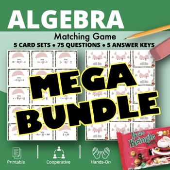 Preview of Christmas: Algebra BUNDLE of Matching Games