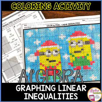 Preview of Christmas Algebra Graphing Linear Inequalities Math Coloring Activity