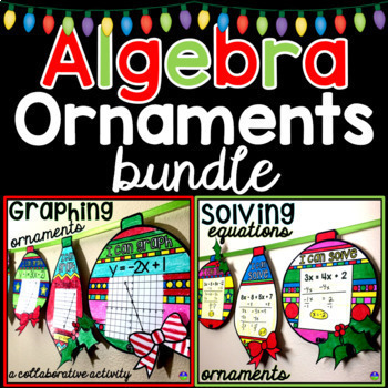 Preview of Algebra 1 Ornaments Activity Bundle | Graphing and Solving Equations