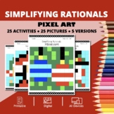 Christmas: Simplifying Rational Expressions Pixel Art Activity