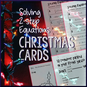 Preview of Christmas Algebra – Solve 2-Step Equations