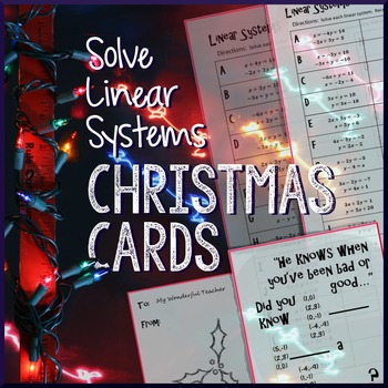 Preview of Christmas Algebra – Solving Systems of Linear Equations