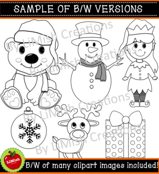 Christmas All-You-Need Clip Art set. With images, backgrounds, frames ...