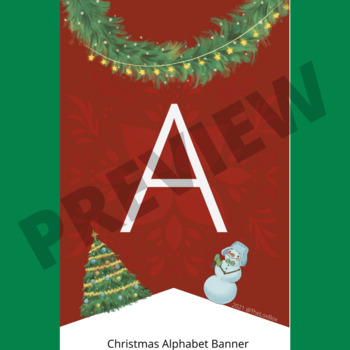 Christmas Alphabet Banner by TheLoxBox | TPT