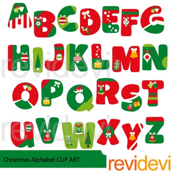 Preview of Christmas Alphabet Clip art