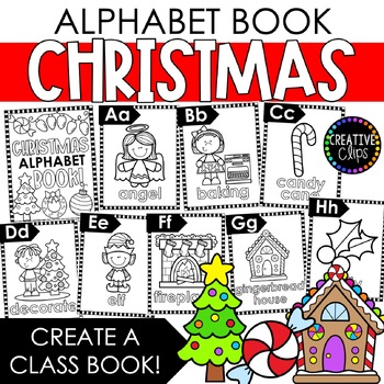 Preview of Christmas Alphabet Coloring Pages: Christmas Coloring Activity Pages