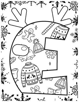 Christmas Alphabet Coloring Worksheets - ABC Coloring For Christmas