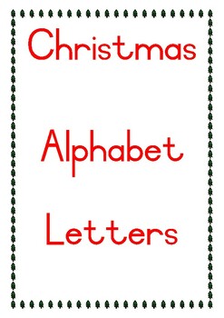 Preview of Christmas Alphabet Letters