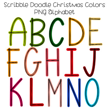 Preview of Christmas Alphabet Set | Alpha pack PNG Alphabet | Bulletin Board Letters