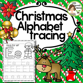 Preview of Christmas Alphabet Tracing Practice