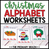 Christmas Alphabet Tracing Worksheets | No Prep December A