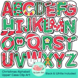 Christmas Alphabet Upper Case Letters Clip Art