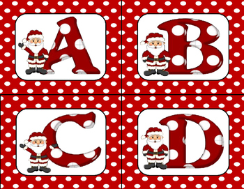 Christmas Alphabet with Santa Claus-Set of Flash Cards (in Color)