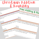 December 3rd Grade Christmas Fun- An Addition and Rounding Review