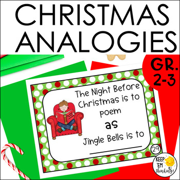 Preview of Christmas Analogies for Grades 1-3  Task Cards