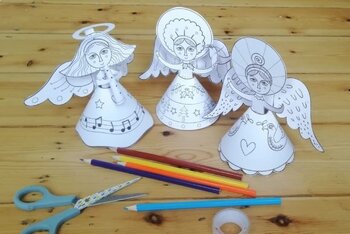 Preview of Christmas Angels Papercraft