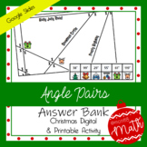Christmas Parallel Lines Cut By Transversal | Answer Bank 