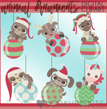 christmas ornament clipart pictures of animals
