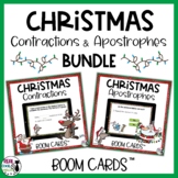 Christmas Apostrophes and Christmas Contractions Boom Card Bundle