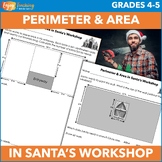 Christmas Area & Perimeter Differentiated Worksheets: 4th 