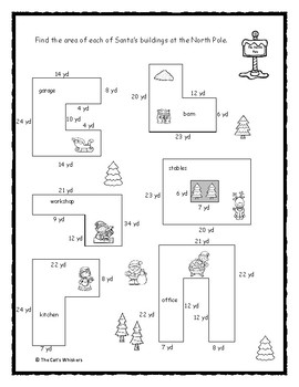 christmas area and perimeter of rectilinear shapes by the