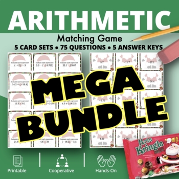 Preview of Christmas: Arithmetic BUNDLE of Matching Games