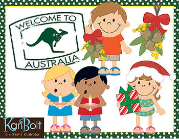 Preview of Christmas Around The World Australia/England Clip-Art