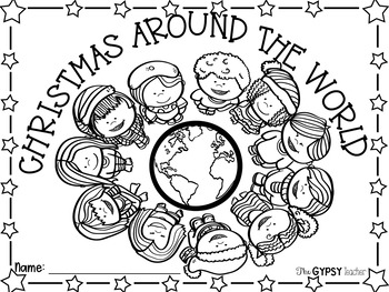 Christmas World Book Cover Coloring Page Free Tpt