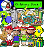 Christmas Around The World: Brazil Clip Art- Color/ black&