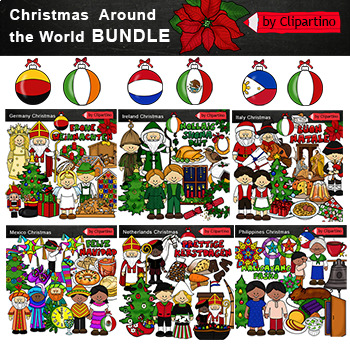 Preview of Christmas Around The World Clip Art BUNDLE Commercial use