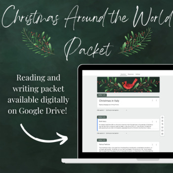 Preview of Christmas Around The World Digital Reading/Writing Packet