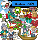 Christmas Around The World: Italy Clip Art- Color/ black&w