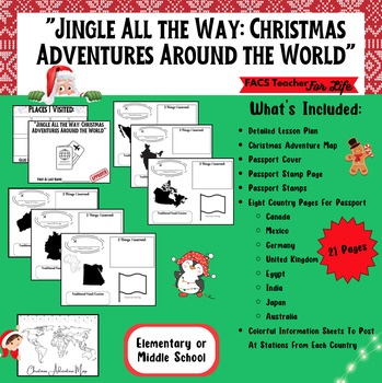 Preview of Christmas Around The World: Passport-Elementary, Middle School, FACS
