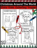 Christmas Around The world - Cute Cats Coloring Pages