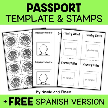 Preview of Christmas Around the World Passport Templates + FREE Spanish Version