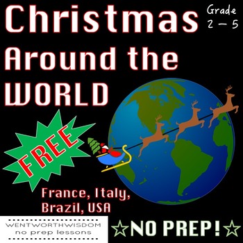 Preview of Christmas Around the World Christmas Freebis
