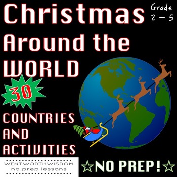 Preview of Christmas Around the World Christmas Writing Distance Learning Activities