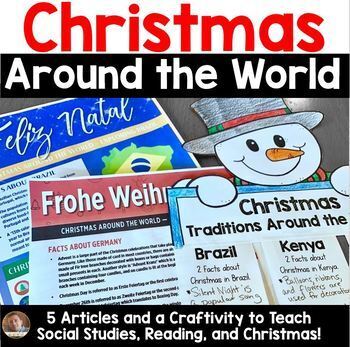 Preview of Christmas Around the World: A Week-Long Study and Craftivity - Grades 3-5