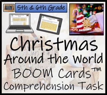 Preview of Christmas Around the World BOOM Cards™ Comprehension Activity 5th & 6th Grade