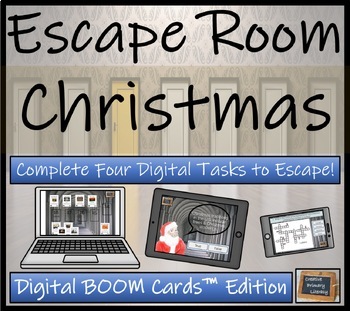 Preview of Christmas Around the World BOOM Cards™  Digital Escape Room Activity