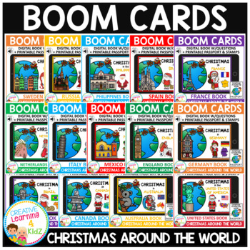 Preview of Christmas Around the World Book Bundle - Boom Cards