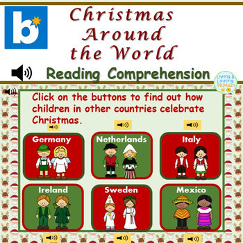 Preview of Christmas Around the World (Boom Cards with Audio)