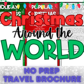 Preview of Christmas Around the World Brochure | No Prep Holiday Christmas Research Project