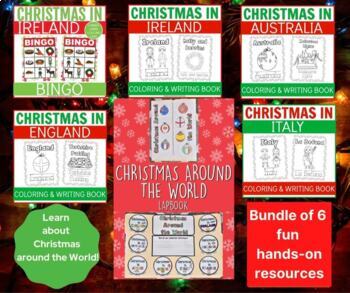 Preview of Christmas Around the World Bundle 6 resources 20% off savings prek-elementary