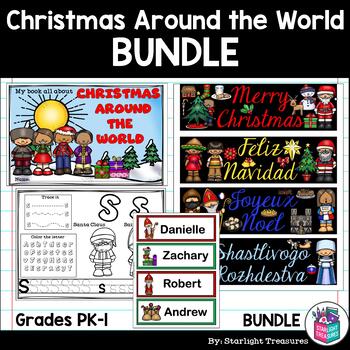 Preview of Christmas Around the World Bundle: Mini Book, Name Tags, Bookmarks, & More