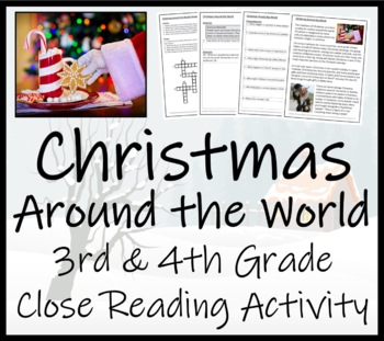 Preview of Christmas Around the World Close Reading Comprehension | 3rd & 4th Grade