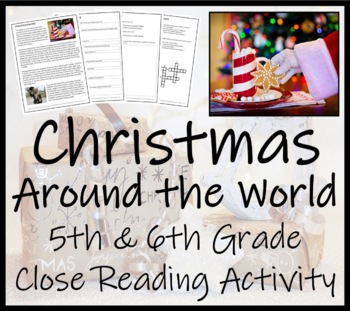 Preview of Christmas Around the World Close Reading Comprehension | 5th & 6th Grade