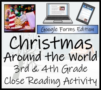 Preview of Christmas Around the World Close Reading Digital & Print | 3rd & 4th Grade