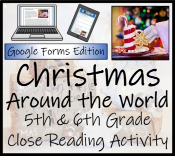 Preview of Christmas Around the World Close Reading Digital & Print | 5th & 6th Grade